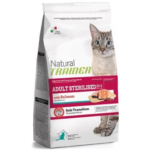 Trainer Natural Adult Sterilised Salmone - Secco Per Gatto Sterilizzato Kg. 3 - Foto 2