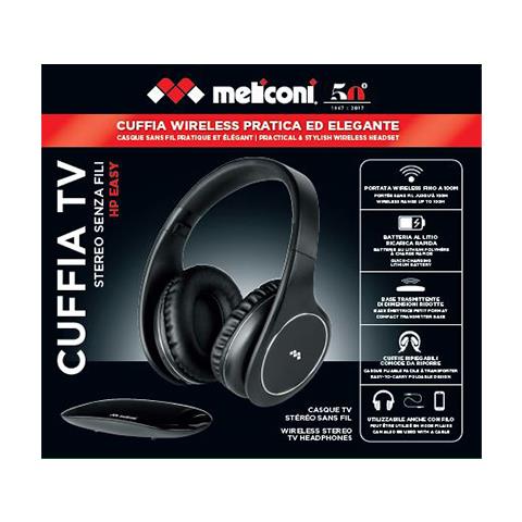 HP Easy Cuffia per TV Stereo Padiglione Auricolare Wireless Colore Nero - Foto 5