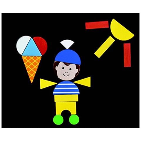 Magnetic Puzzle Gioca Scheda Di Legno Kids Toy Forme - Foto 5