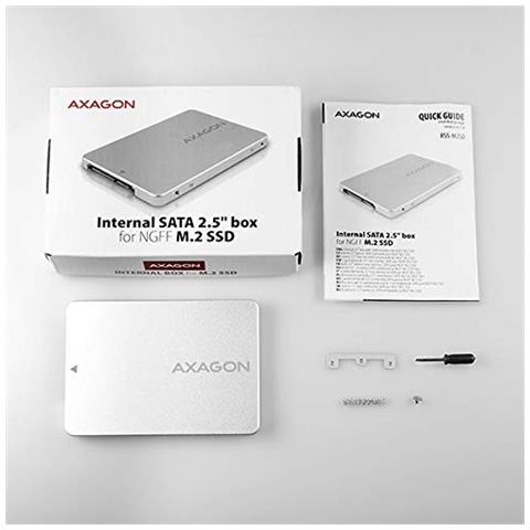Axagon Rss-m2sd Scheda Di Interfaccia E Adattatore Interno Sata (axagon Rss-m2sd M.2 Sata Ssds Aluminium Silver Enclosur - Foto 2