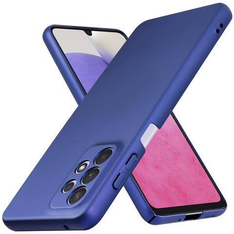 Custodia Compatibile Con Samsung Galaxy A33 5g In Azzurro Metallo - Hard Case Coperchio Protettivo In Look Metallico Contro I Graffi E Gli Urti - Foto 1