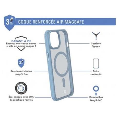 Cover Rinforzata Air Frost Magsafe Per Iphone 15 Plus, Blu - Foto 2