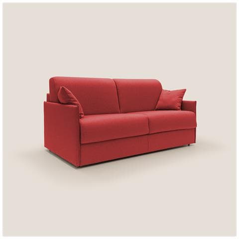 Evans Divano letto matrimoniale in tessuto impermeabile T13 149 cm (mat. 120x197) rosso - Foto 1