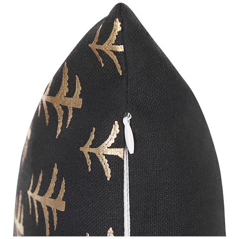 Set Di 2 Cuscini Leroy Cotone 45 X 45 Cm Nero Modello Natalizio - Foto 2