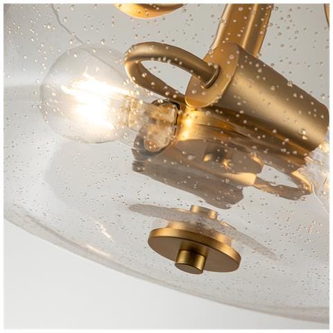 Lampadario Contemporaneo Hollister Acciaio Ottone Spazzolato 2 Luci E27 - Foto 5
