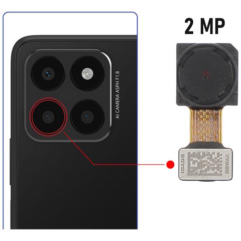 Fotocamera Posteriore Obiettivo Macro 2mp Per Honor 70 Lite E X6 - Foto 4