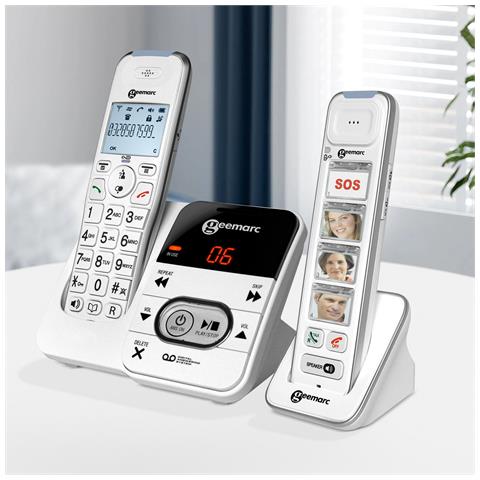 Telefono Cordless Senior Pack Mobility 295 + Cordless Con Tasti Foto, Bianco - Foto 5