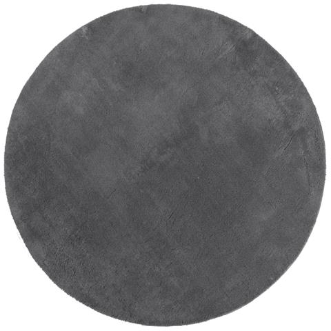 Tappeto A Pelo Corto Huarte Morbido E Lavabile Antracite Ø100cm - Foto 1