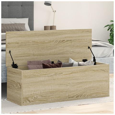 Contenitore Portaoggetti Rovere Sonoma 102x35x35cm Truciolato - Foto 1