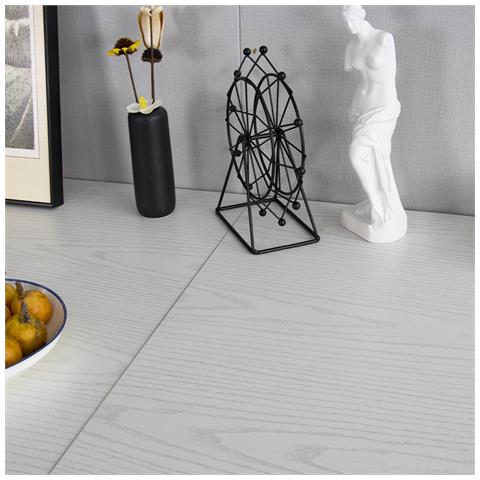 Tavolo Da Pranzo Cucina Allungabile Estensibile 90x140 - 220cm Bianco Frassinato - Foto 4