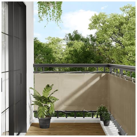 Paravento Da Balcone Beige 75x700 Cm 100% Poliestere Oxford - Foto 1