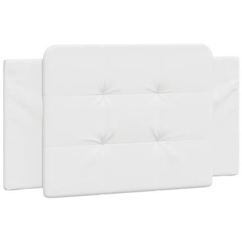 Cuscino Testiera Bianco 100 Cm In Similpelle - Foto 2