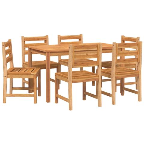 Set da Pranzo da Giardino 7 pz in Legno Massello di Teak - Foto 10