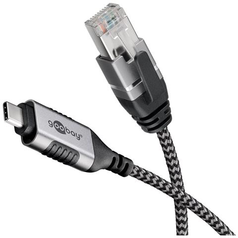 74408 adattatore per inversione del genere dei cavi USB 3.1 type A RJ45 Nero, Argento - Foto 12