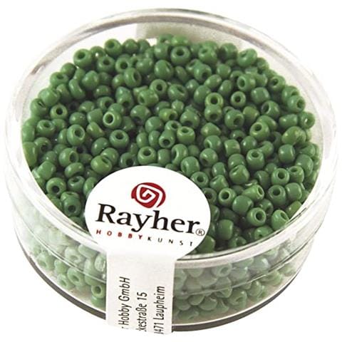 17 Grammi - Perline In Vetro Rotonde Opache Lustrate Foro Ø2mm - Colore Verde - Foto 1