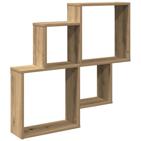 Scaffale A Parete Rovere Artigianale 80x15x78,5 Cm Truciolato - Foto 2