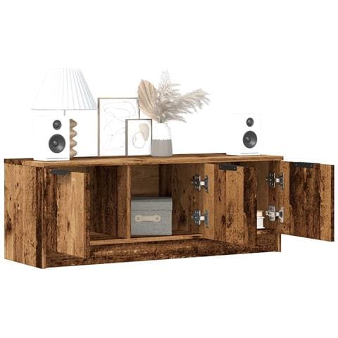 Mobile Porta Tv Legno Vecchio 102x35x36,5 Cm Legno Multistrato - Foto 1