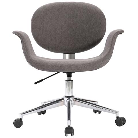 Sedie Da Pranzo Girevoli 2 Pz Grigie In Tessuto - Foto 2