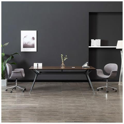 Sedie Da Pranzo Girevoli 2 Pz Grigie In Tessuto - Foto 8