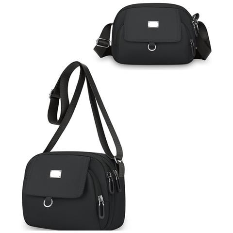 Elegante Borsa A Tracolla In Nylon 2025 Per Donna Black - Foto 2