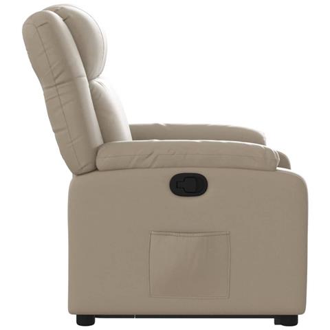 Poltrona Alzapersona Reclinabile Cappuccino in Similpelle - Foto 9