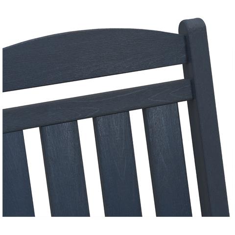 Set Lounge Giardino 3 Pezzi Blu Navy HDPE, Sedia Dondolo Blu Navy 70x92x108 cm HDPE, Tavolo Laterale Blu Navy 38x38x46 cm HDPE - Foto 9