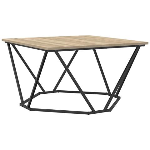 Tavolino da caffè in rovere Sonoma 80x80x45 cm in legno ingegnerizzato - Foto 1