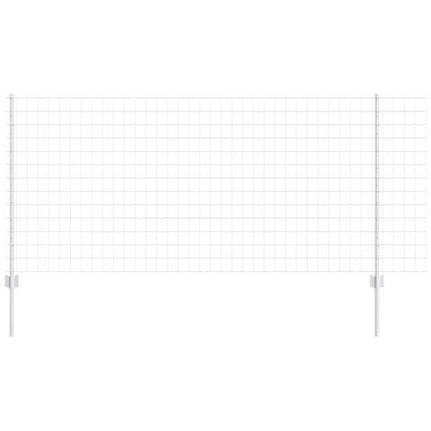 Recinzione Euro con 10 Post in Alluminio Argento 1x10 m Acciaio - Foto 1