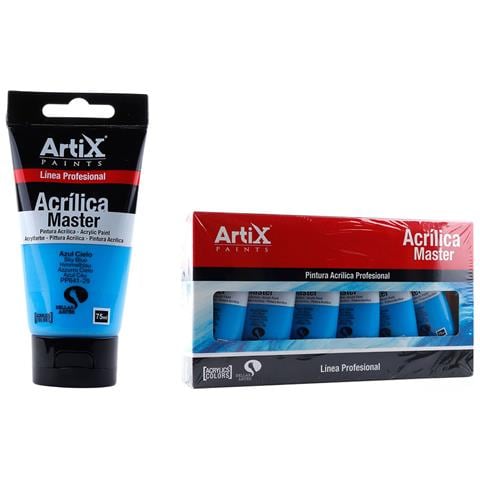 Confezione Da 6 Uds. Pittura Acrilica Esperto 75 Ml Blu Cielo - Foto 1