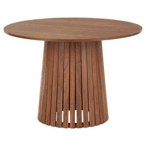 Liv Tavolo Da Pranzo Rotondo Da 110 Cm In Legno Scuro - Foto 1