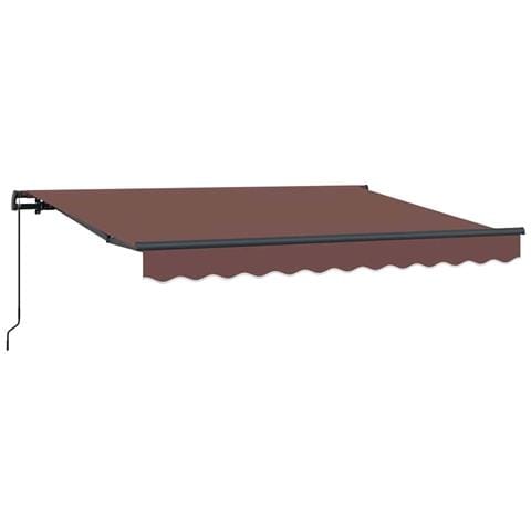 Tenda Retrattile Marrone 350 x 200 cm Poliestere e Alluminio - Foto 1
