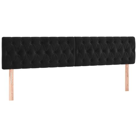 Letto a Molle con Materasso e LED Nero 120x190 cm in Velluto - Foto 9