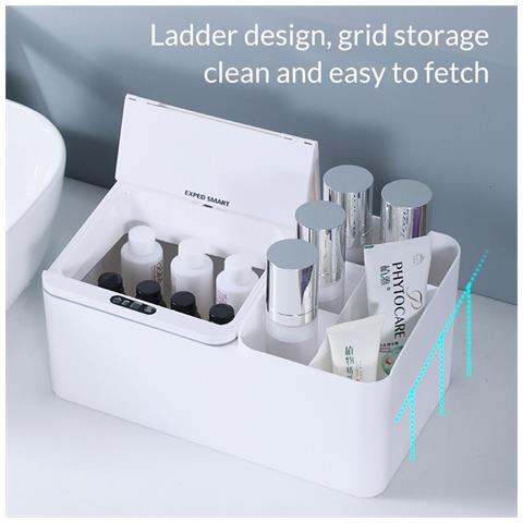 Dispenser Elettrico Intelligente Per Fazzoletti Con Sensore - Ricaricabile Usb E Portaoggetti Multi-scomparto White - Foto 2