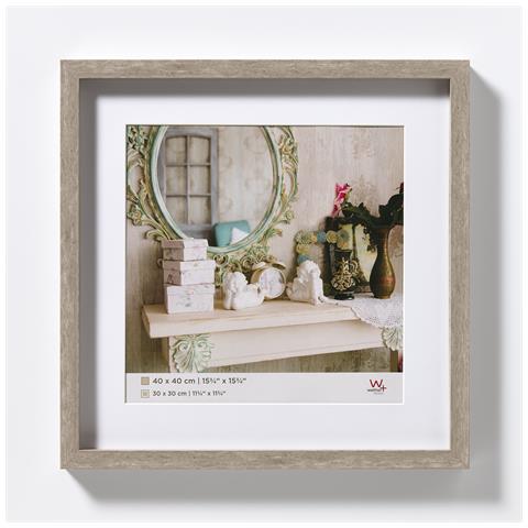 Stoccolma 3d Cornice In Legno 40x40 Grigio - Foto 1