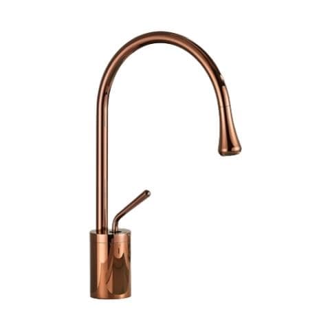 Rubinetto per lavabo da bagno, Blackswan, tipo M232, modello oro rosa, misura 36 cm - Foto 1