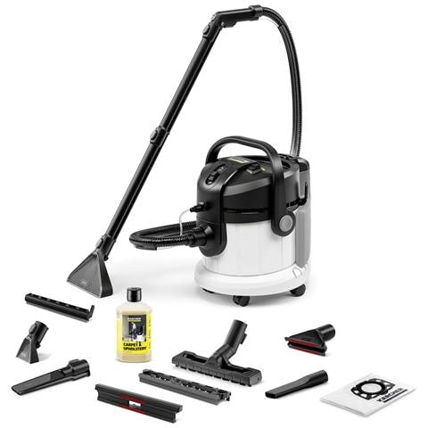 Kärcher SE 4 Plus black/white 1.081-170.0, 10 W, Aspiratore a cilindro, Secco e bagnato, Sacchetto per la polvere, Filtro, Nero, Bianco - Foto 1