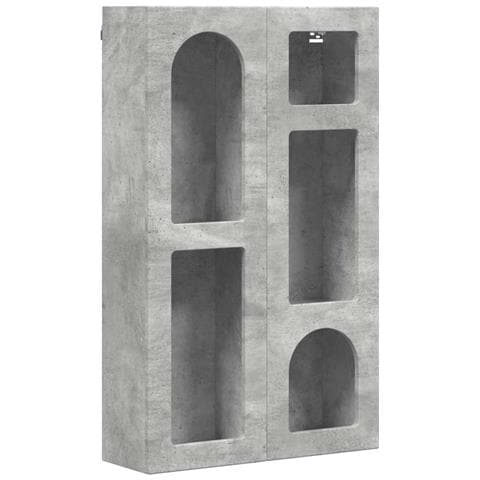 Armadio pensile con lo scaffale Grigio cemento 59 x 20 x 100 cm - Foto 1