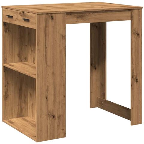 Tavolo Bar Rovere Artigianale 102x70x103,5 cm in Truciolato - Foto 1