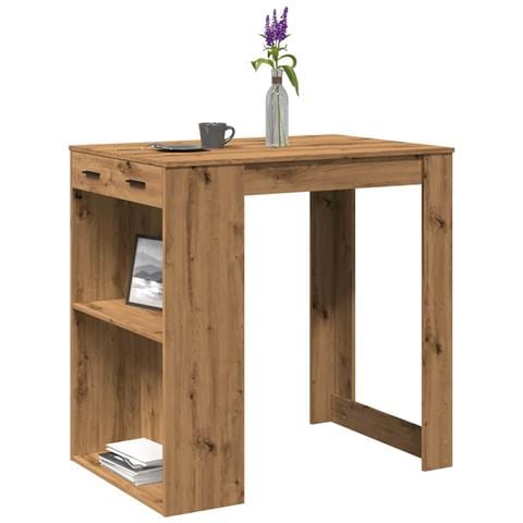 Tavolo Bar Rovere Artigianale 102x70x103,5 cm in Truciolato - Foto 2