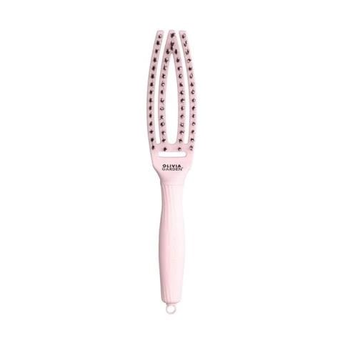 Spazzola Professionale Ricurva Con Setole Di Cinghiale E Nylon, Finger Combo Small Pastel Pink - Foto 1