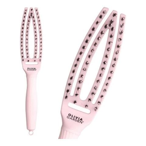 Spazzola Professionale Ricurva Con Setole Di Cinghiale E Nylon, Finger Combo Small Pastel Pink - Foto 4