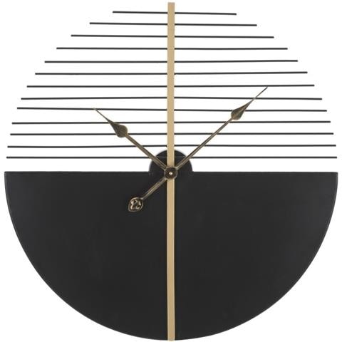 Orologio Da Parete Glam Stick In Ferro Nero E Oro - Foto 1