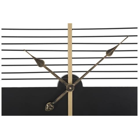 Orologio Da Parete Glam Stick In Ferro Nero E Oro - Foto 2