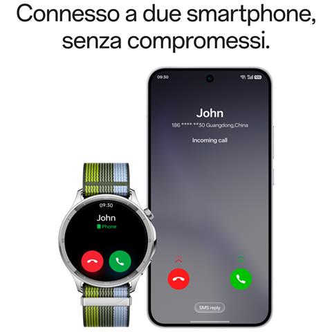 Watch S, Display AMOLED 1.46’’, Bluetooth 5.2 BLE, GPS, NFC, Doppio proc.Qualcomm, Ric.Rapida 0-100% 90min, 96h di autonomia, ROM 4GB [Versione italiana], Silver Gleam - Foto 6