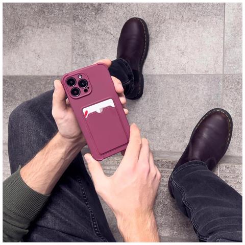 Custodia In Silicone Con Tasca Per Schede Per Xiaomi Redmi 10x 4g / Xiaomi Redmi Note 9, Cover Protettiva Tipo Borsa D'aria Nera. - Foto 1