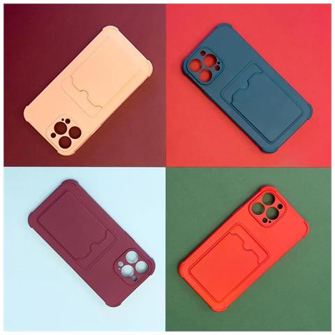Custodia In Silicone Con Tasca Per Schede Per Xiaomi Redmi 10x 4g / Xiaomi Redmi Note 9, Cover Protettiva Tipo Borsa D'aria Nera. - Foto 2