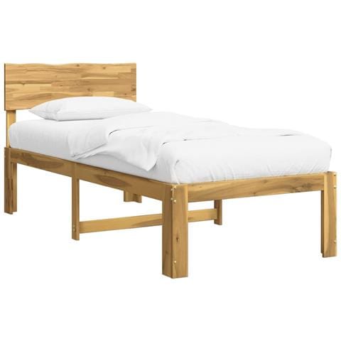 Letto Singolo con Testiera ROSTOCK Bianco 80 x 200 cm - Foto 1