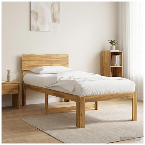 Letto Singolo con Testiera ROSTOCK Bianco 80 x 200 cm - Foto 2