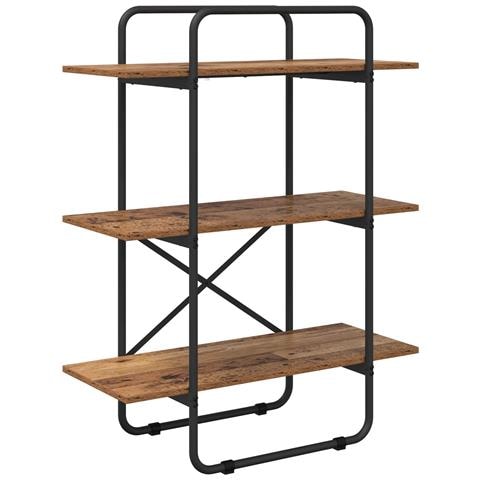 Libreria 3 livelli 60 x 35 x 105 cm PB Legno di quercia - Foto 1