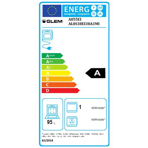 GLEM GAS - Cucina Elettrica A855EI Fuochi Gas Forno Elettrico Classe A  Dimensioni 80x50 Colore Inox Serie Alpha - ePRICE